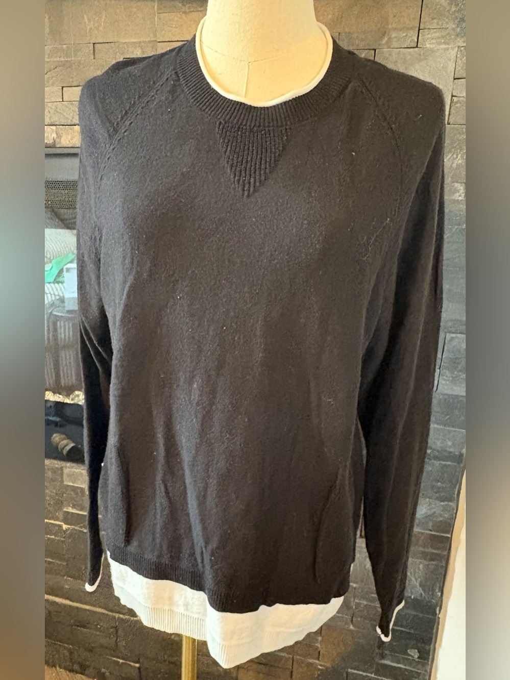 Tristan Black Crewneck Sweater - Classic Knit